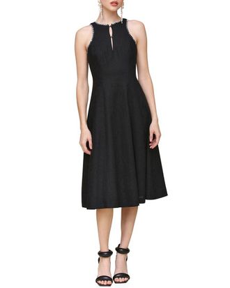 Avec Les Filles Halter Paneled Swing Dress