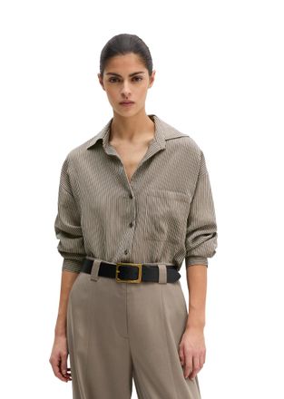 Marc O'Polo Langarmbluse MARC OPOLO, Damen, Gr. 34, medium braun, Obermaterial: 86% Viskose, 14% Polyamid, Manschette, Blusen Langarmbluse