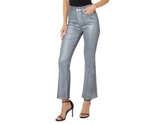 Paige Claudine in Silver Shimmer Luxe Coating Womens Jeans Silver Shimmer Luxe Coating : 27, Cotton/Denim/Polyester