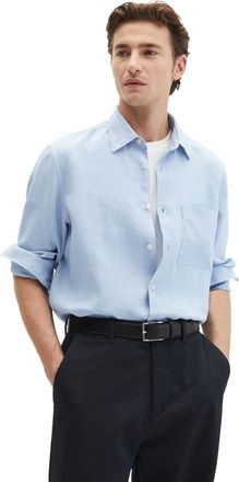 Marc O'Polo Leinenhemd MARC OPOLO, Herren, Gr. XXL, N-Gr, dusted blau, Web, Obermaterial: 100% Leinen, Manschette, Hemden Leinenhemd, im klassisch cleanen Look