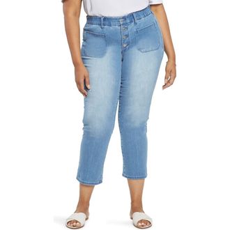 NYDJ Marilyn Infinity Waist Button Fly Crop Jeans in Everly at Nordstrom, Size 4X