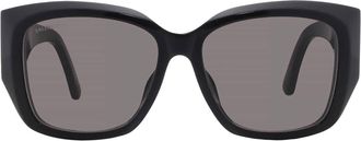 Balenciaga Grey Butterfly Ladies Sunglasses BB0445SK 001 56