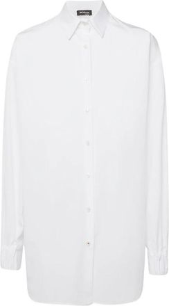 Kiton Wit Katoenen Overhemd met Plooi op de Rug - Dames - Overhemden - Wit - L - Katoen - Overhemden
