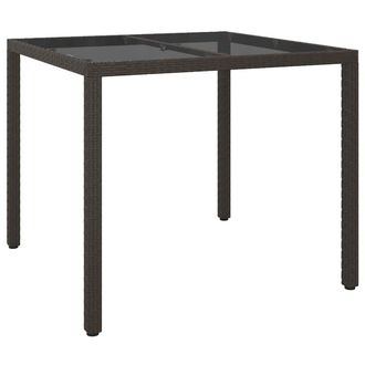 vidaXL Tavolo Da Pranzo Da Giardino Marrone 90 X 90 X 75 Cm - Vidaxl