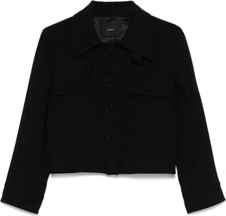 Joseph Joseph, Light Jackets, female, Black, Size: 2XL Black Wool Mistral Jacket