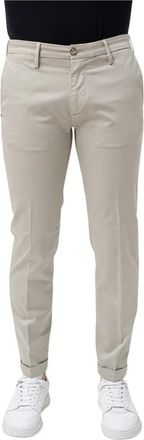 Re-hash Chinos met omslag Mucha stijl - Heren - Chinos - Beige - W30 - Katoen - Broeken