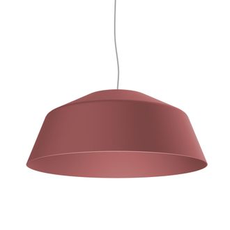 Lumicom Lumicom Tokyo Sospensione, 1xe27, Max 42w, Metallo, Rosso Cowhide, D.35cm