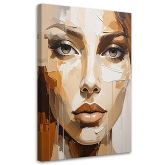 Feeby Impresi&oacute;n De Imagen, Retrato Mujer Beige Como Pintado, 80x120