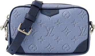 Louis Vuitton Blue Monogram Canvas Shoulder Bag (Pre-Owned)