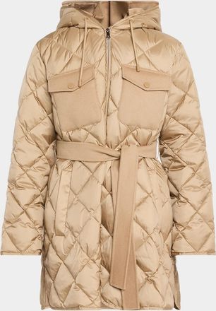 Max Mara Fidato Quilted Hooded Coat