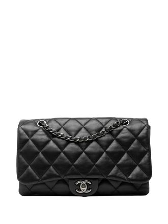 Chanel 2013-2014 Jumbo Classic Lambskin 3 Compartment Flap shoulder bag - Zwart