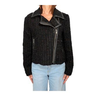 HUGO BOSS Chiodo Tweed Lurex Jas - Dames - Blazers - Zwart - M - Tweed - Jassen