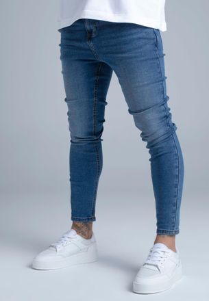 Siksilk Mens Blue Skinny Jeans 38