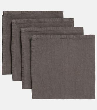ONCE MILANO Set of 4 linen napkins