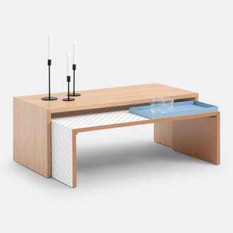 La Redoute Interieurs Mimi salontafel met plateau Nesting