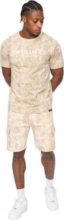 Crosshatch Bardon Camo-cargoshorts voor heren (Neutraal Camo)