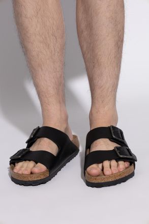Birkenstock Arizona Wire Buckle Slides, Mens, Black