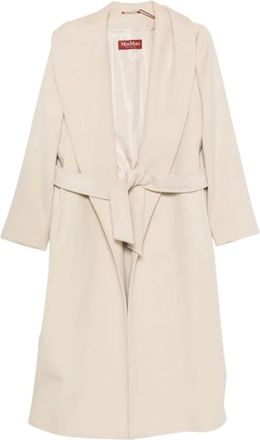 Max Mara Jassen, Dames, Beige, S, Wol, Cappotto in lana vergine
