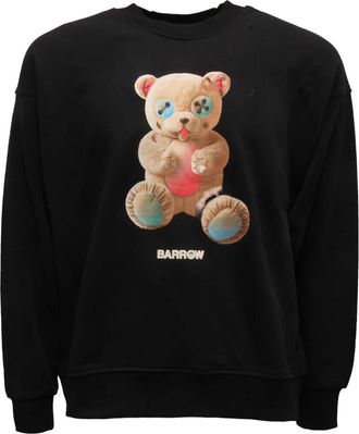 Barrow Barrow, Hoodies & sweatvesten, Heren, Zwart, S, Katoen, Over Sweatshirt