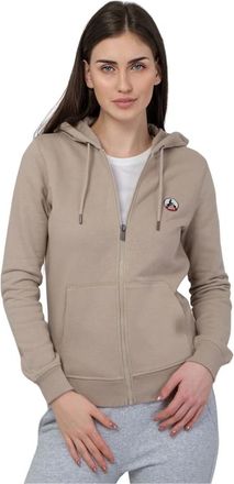 Jott Hooded Zip-Up Sweatshirt Oaxaca - Dames - Vesten met rits - Beige - L - Katoen - Hoodies & sweatvesten