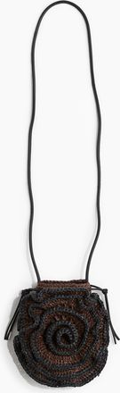 H&M Nateltasche aus Stroh mit Applikationen - Beige