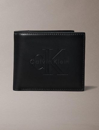 Calvin Klein Billetera Plegada Con Logo Grabado
