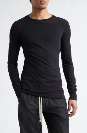 Moncler x Rick Owens Girder Long Sleeve Cotton T-Shirt in Black at Nordstrom, Size X-Small