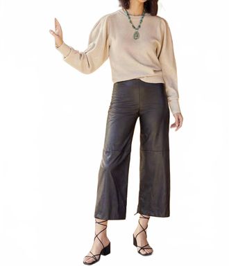 Karen Kane Crop Faux Pant In Black