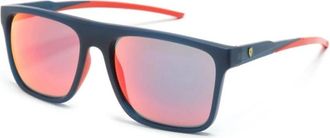 Ferrari Blauwe Zonnebril met Accessoires - Heren - Zonnebrillen - Blauw - 58 MM - Accessoires