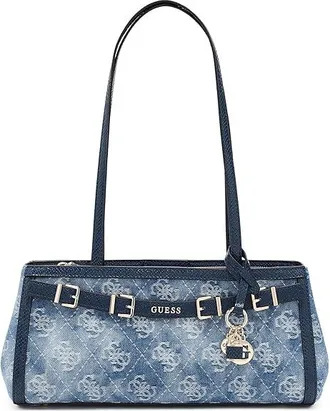 Guess Dovie Girlfriend Shoulder Satchel Shoulder Handbags Denim Logo, Polyurethane