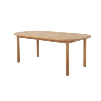 Sweeek Mesa de jard&iacute;n rectangular de madera de acacia, 6 plazas, natural