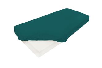 OEM Lenzuolo Con Angoli In Raso Con Elastico Dorato 180/190x190/200x25 Verde