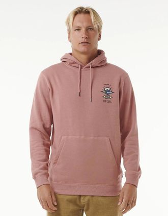 Rip Curl Mens Rip Curl Mens Search Icon Fleece Pullover Hoodie - Tan - Size: 40