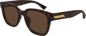 Bottega Veneta BV1461SK Asian Fit 002 Mens Sunglasses Tortoiseshell Size 54