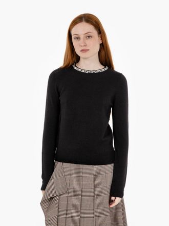 Kaos Maglione con pietrine nera