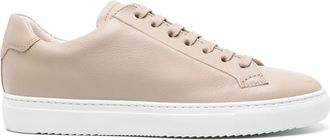 Doucal's lace-up leather sneakers - men - Calf Leather/Rubber/Calf Leather - 41.5 - Neutrals