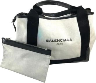 Balenciaga Pre-owned 339933 Tote Bag - Dames - Vintage Shopper - Wit - ONE Size - Vintage