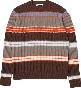 Edmmond Studios Carve Sweater - Heren - Ronde hals truien - Bruin - L - Truien & Vesten