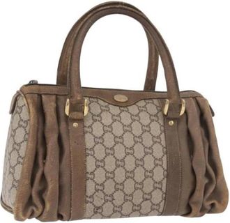 Gucci Pre-owned GG Canvas Hand Bag - Dames - Vintage Handtas - Bruin - ONE Size - Leer - Vintage