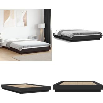 vidaXL Giroletto Nero 120x190 cm in Legno Multistrato - Letto in legno - Letto con doghe