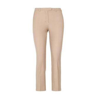 Max Mara Cropped broeken - Dames - Vrijetijds broeken - Bruin - XL - Katoen - Broeken