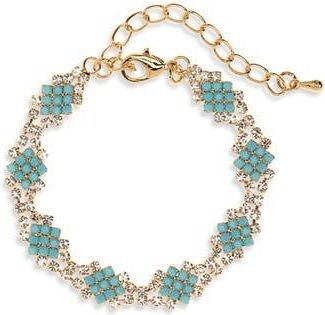 Tasha Crystal Chain Bracelet in Turquoise/Crystal at Nordstrom Rack