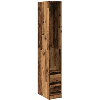 vidaXL Vidaxl - Armario de madera de ingeniería madera envejecida 30x50x200 cm