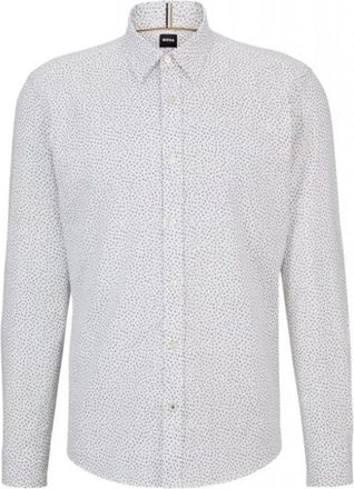 HUGO BOSS Overhemden, Heren, Wit, L, Casual Shirt
