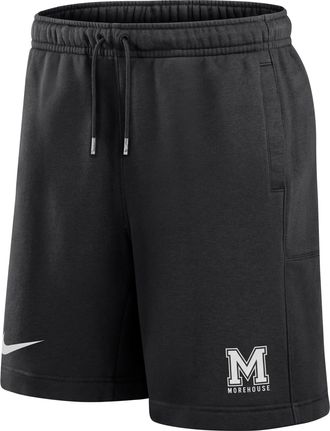 Nike Mens College (Morehouse College) Phoenix Fleece Shorts in Black | M73891MORE26-BLK