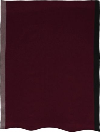 D'Estr&euml;e Paris Pierre Wool Scarf In Burgundy/taupe