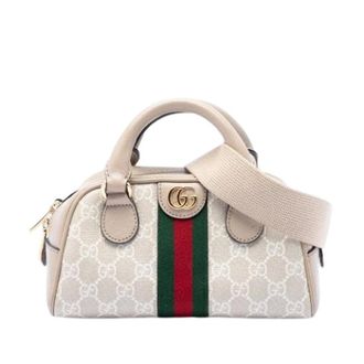 Gucci Pre-owned Ophidia Satchel - Dames - Pre-owned - Beige - Maat: ONE Size Leer