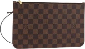 Louis Vuitton Pre-owned Clutches, female, Brown, Size: ONE SIZE Pre-owned Canvas Pouch
