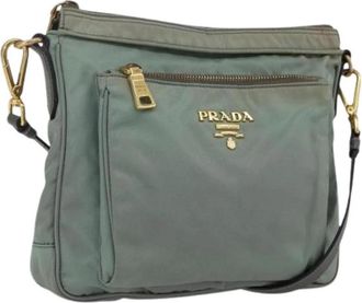 Prada Pre-owned Vintage Cross Body Bag - Dames - Vintage Schoudertas - Groen - ONE Size - Nylon - Vintage