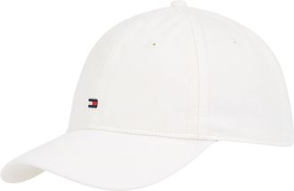 Tommy Hilfiger Baseball Cap TOMMY HILFIGER TH FLAG SOFT 6 PANEL CAP, Herren, ivory silk, Web, Baumwolle, unifarben, Caps Baseball Cap, Mit festem Schirm
